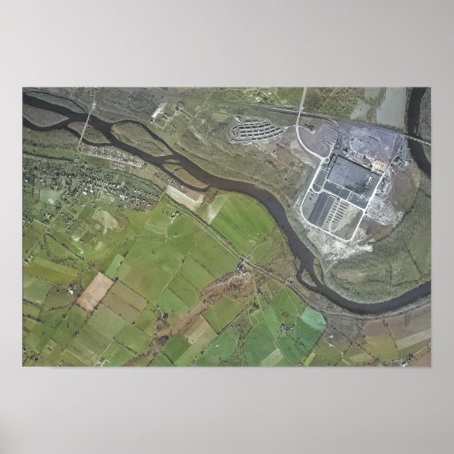 Poster 1946 Fotografia aérea Kenilworth PA (Frente)