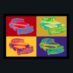 Poster 1948 Chevrolet Fleetmaster Antique Car Pop Art<br><div class="desc">Clássico colorido de 1948 Chevrolet Fleetmaster,  pop de arte antiga de carros.</div>