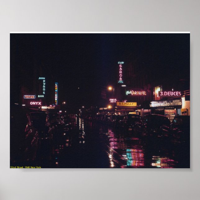 Póster 1948, New York Street Life (52nd Street) (Frente)