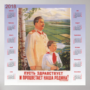 Poster 1949 do soviete do calendário 2018