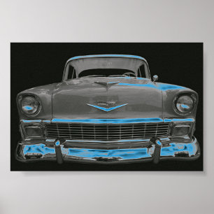 POSTER 1956 CHEVY "FULGOR AZUL DE NÉON "