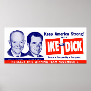 Poster 1956 Vote Ike e Dick