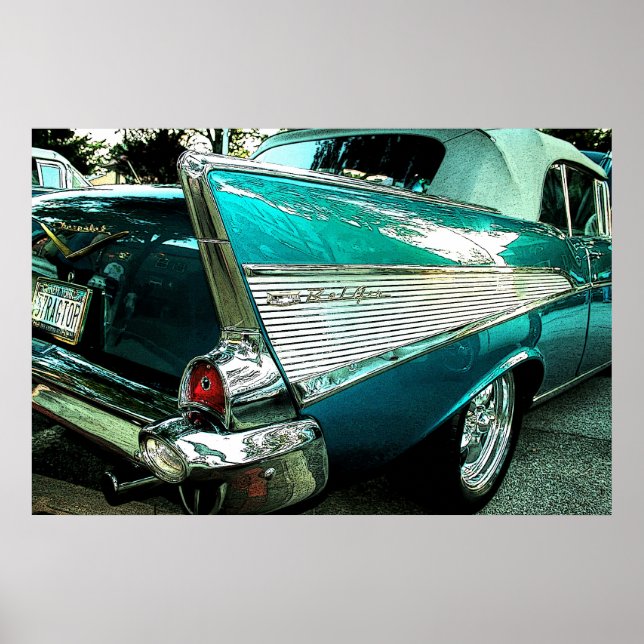 Poster 1957 Chevrolet Bel Air Convertível (Frente)