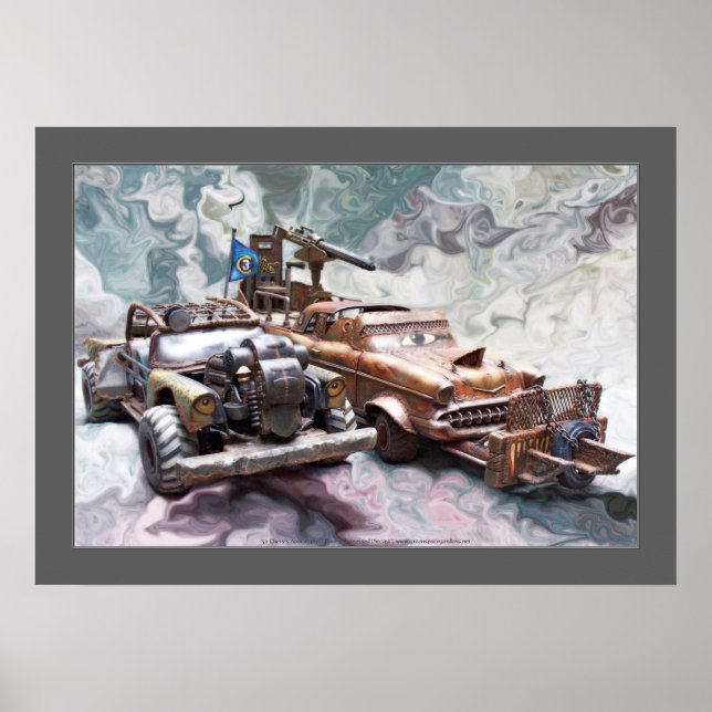 Poster 1957 Chevy Bel Air, Classic, Posto de lixo Apocaly (Frente)