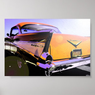 Poster 1957 Chevy "Sunny Days" Orange