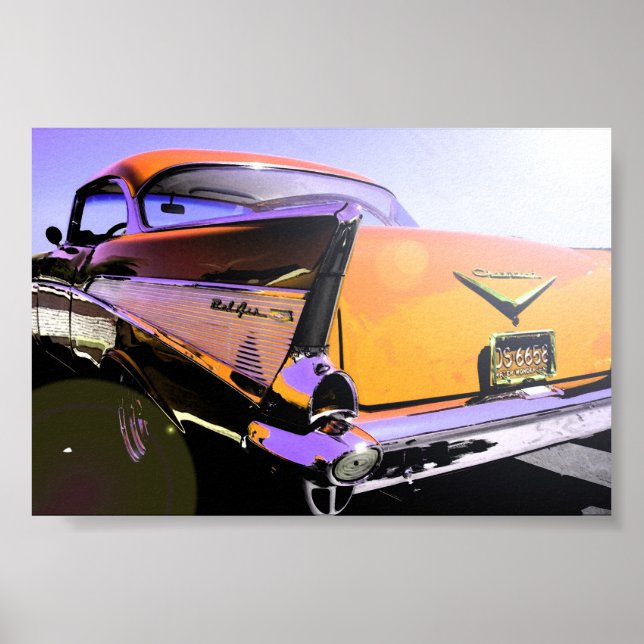 Poster 1957 Chevy "Sunny Days" Orange (Frente)
