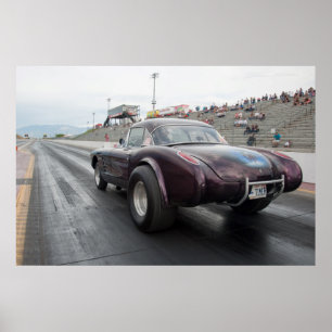 Póster 1958 gaseificador Corvette