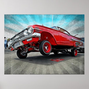 Poster 1960 do Lowrider do Impala de Chevy