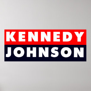 Póster 1960 Kennedy Johnson Bumper Sticker