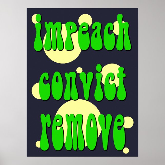 Poster 1960's Style Impeach Convict Remove (Frente)
