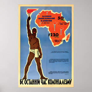 Poster 1963 Cartaz Soviético Anti-Imperialista - O último