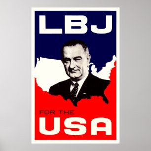 Póster 1964 LBJ para os EUA