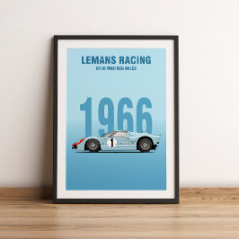 POSTER 1966 GT40 MK2