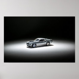 Poster 1969 Ford Mustang Mach1 em Miniatura