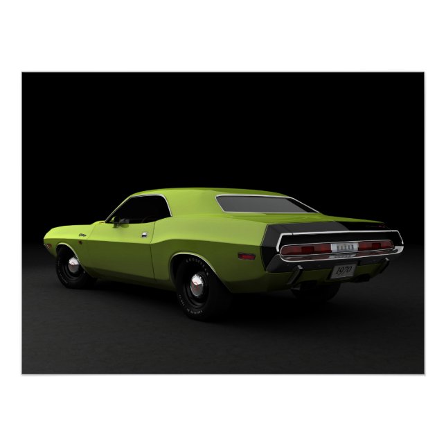 Póster 1970 Dodge Challenger R/T - Luz do Limão (Frente)
