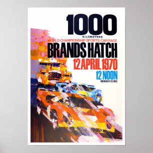 Poster 1970 Marca Hatch 1000 Km