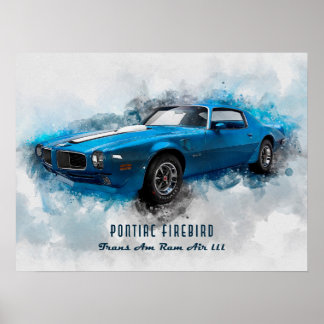 Poster 1970 Pontiac Firebird Trans Am Ram Air III