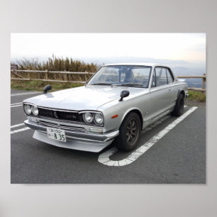 PÓSTER 1971 NISSAN SKYLINE 2000 GT-R