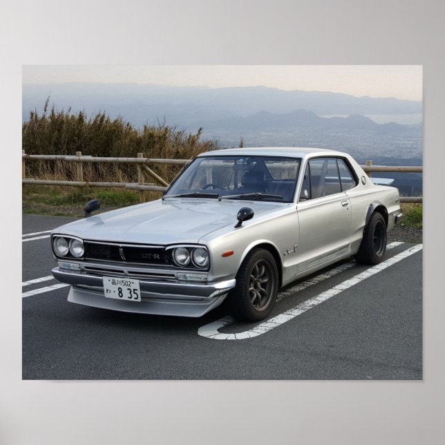 Póster 1971 Nissan Skyline 2000GT-R (Frente)