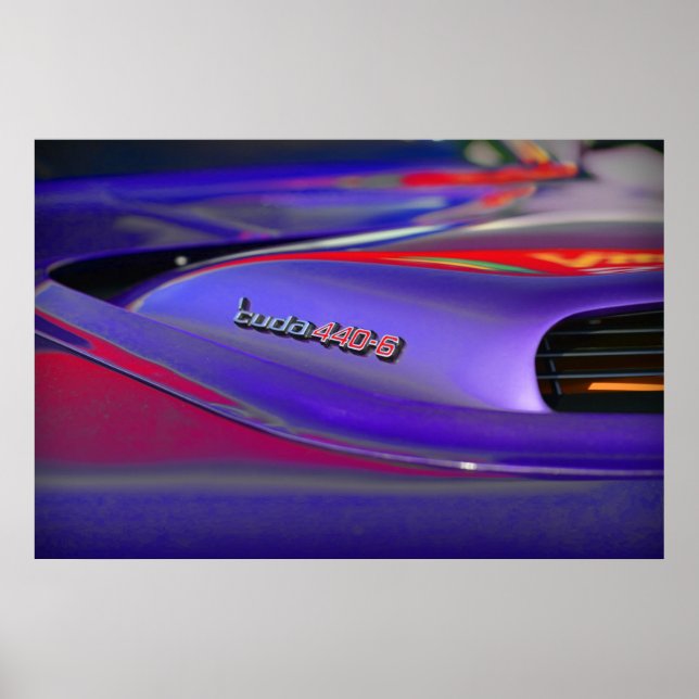 Póster 1971 Plymouth "Cuda 440-6 (Frente)