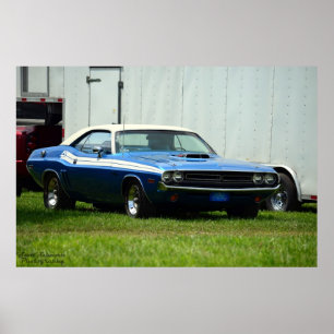 Poster 1971 sixpack do desafiador R/T 440 de Dodge