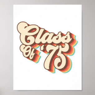 Poster 1975 Cl Retro Cl De 75 Graduados Por Segundo grau