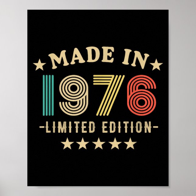 Poster 1976 50th Birthday,50th 2026 For Him, Dad,father's (Frente)