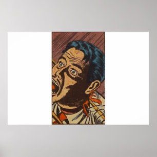 Poster 1980s Golden age horror comics   scary retro comic