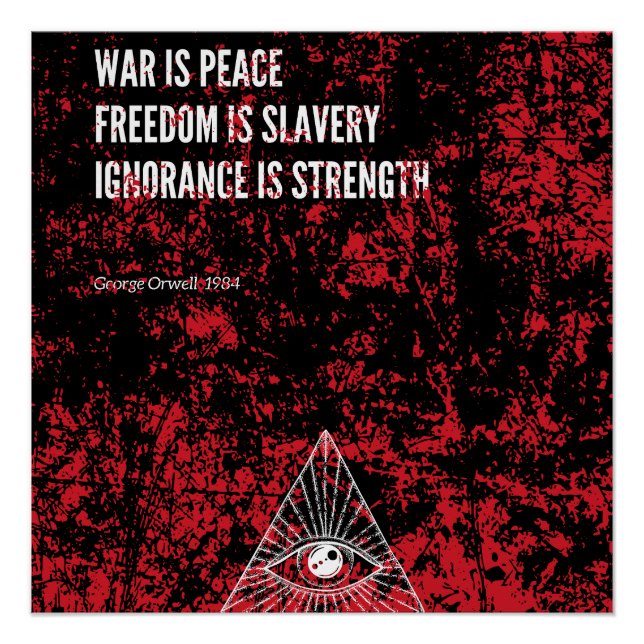 Póster 1984 George Orwell War is Peace (Frente)