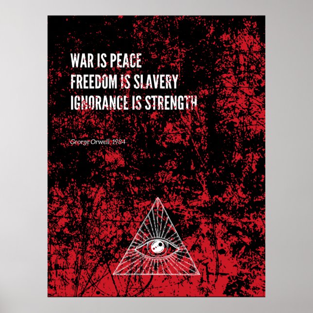 Poster 1984 George Orwell War is Peace (Frente)