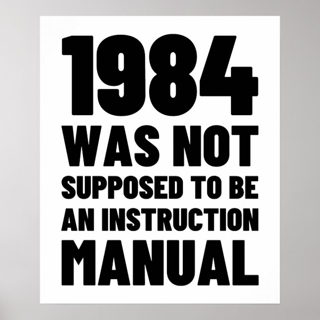 Poster 1984 não deveria ser um manual de instruções (Frente)