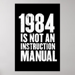 Póster 1984 não são um manual da instrução