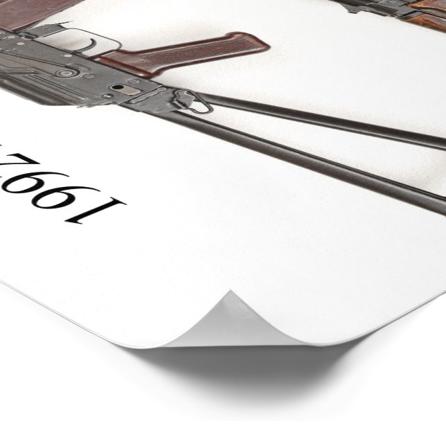 Poster 1992, espingarda de assalto Tula AKS-74U (Borda)