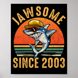 Poster 19.º aniversário Tubarão de 19 anos desde 2003