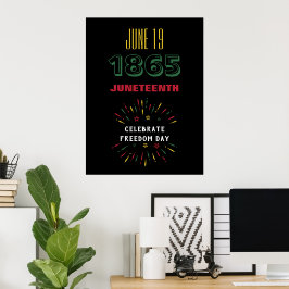 Poster 19 de junho de 1865 Fogos de artifício da História