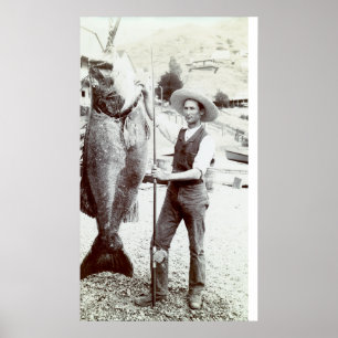 Póster 19o C. Pescador e garoupa de Goliath