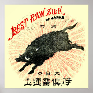 Póster 19o C. Seda japonesa