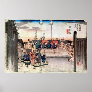 Póster 1. 日本橋, 広重 Nihonbashi, Hiroshige, Ukiyo-