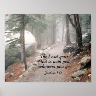 Poster 1:9 de Joshua o senhor seu deus é com você…