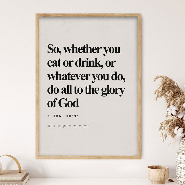 Poster 1 Corinthians 10_31, Bible Verse, Modern Bible (Criador carregado)