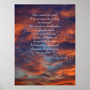 Poster 1 Corinthians 13; 4-8a   inspirado