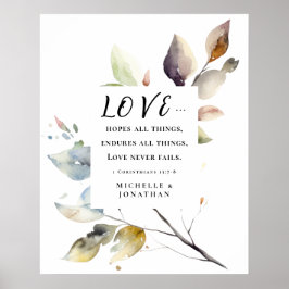 Poster 1 Corinthians 13:8 Amor Nunca Falha Bíblia De Casa