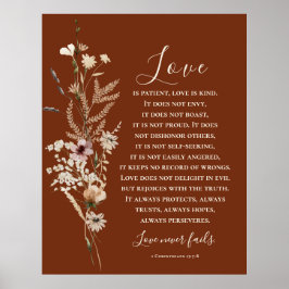 Poster 1 Corinthians 13 Amor é Casamento de Bíblia do Pac