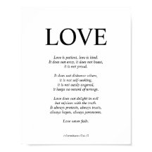 1 Corinthians 13 Bíblia de amor Verso Preto e Bran
