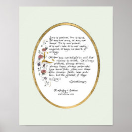 Póster 1 Corinthians 13, Love Chapter Christian Scripture