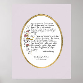 Póster 1 Corinthians 13, Love Chapter Christian Scripture
