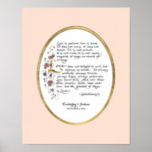 Póster 1 Corinthians 13, Love Chapter Christian Scripture