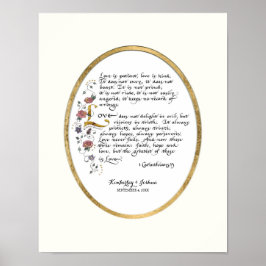 Póster 1 Corinthians 13, Love Chapter Christian Scripture