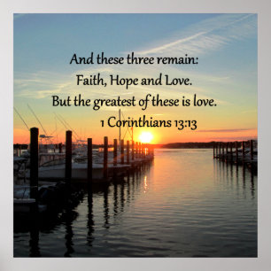 PÓSTER 1 CORINTHIANS 13 SUNSET DESIGN