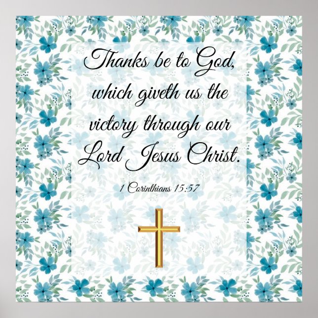 Poster 1 Corintianos 15:57 (Frente)